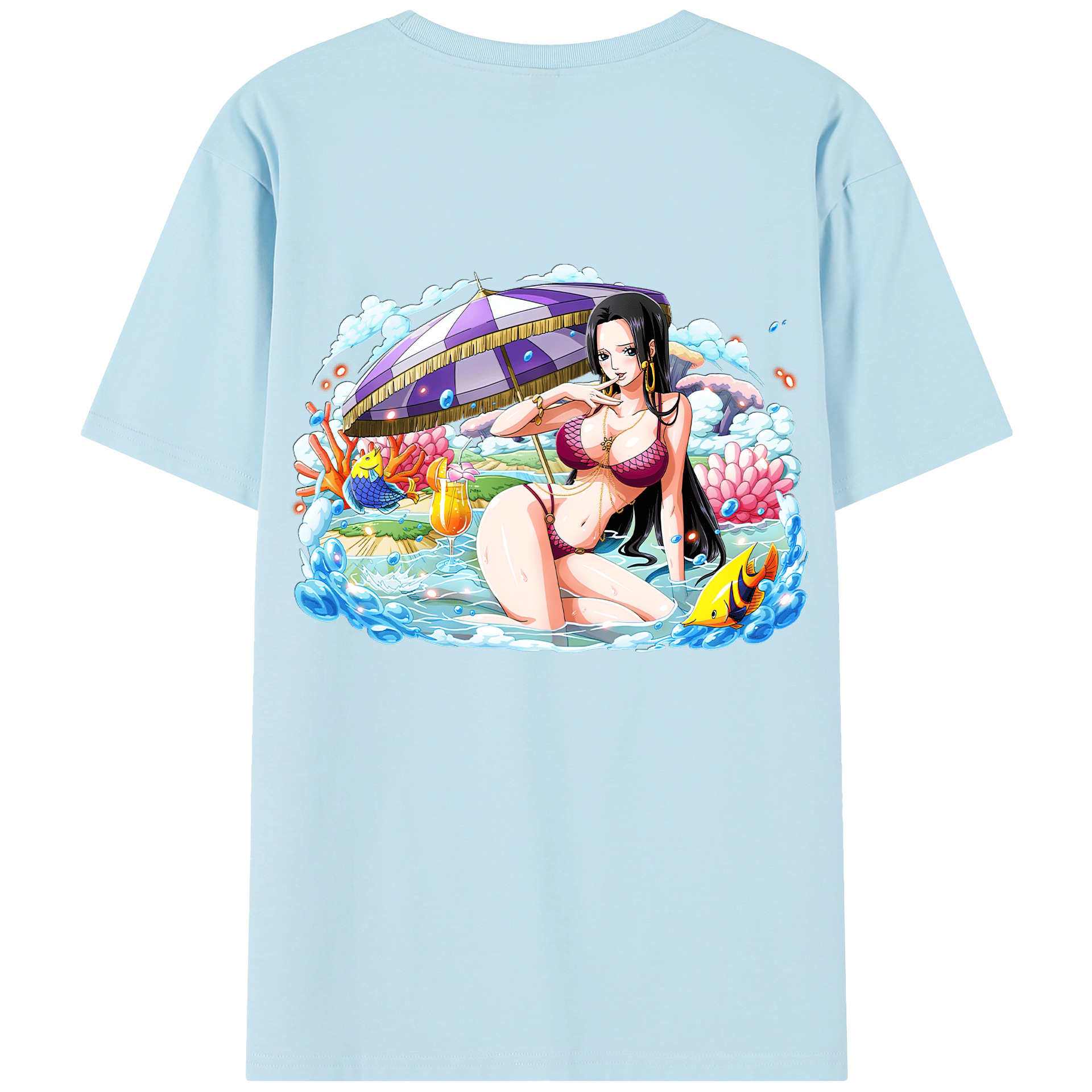 ワンピース ボア・ハンコック ONE PIECE Boa·Hancock 綿100％半袖Tシャツ（背面プリント）